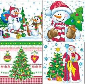Салфетки с рис. Desna Design 24*24  НГ  40 листов 1/32